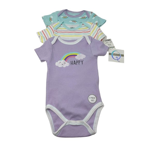 Baby Girl's Short Sleeve Dress and 3 Short Sleeve Body Suits - Size 6-9 Months - Picture 5 of 12